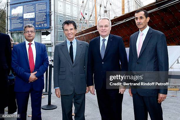 General Director of the 'Institut du Monde Arabe' Mojeb Al-Zahrani, President of the 'Institut du Monde Arabe' Jack Lang, Minister of Foreign Affairs...