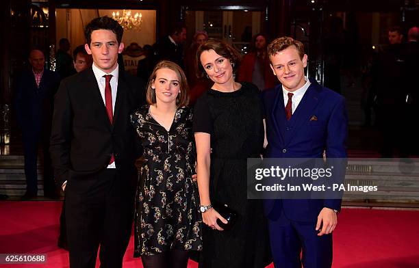 Josh O'Connor, Daisy Waterstone, Keeley Hawes and Callum Woodhouse attending the ITV Gala at the London Palladium. PRESS ASSOCIATION Photo. Picture...