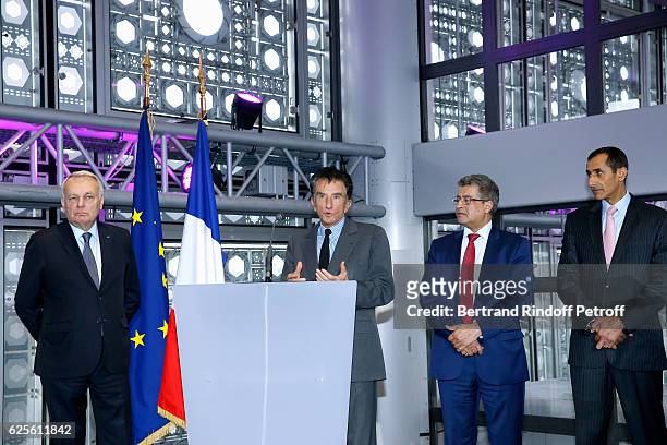 Minister of Foreign Affairs and International Development, Jean-Marc Ayrault, President of the 'Institut du Monde Arabe' Jack Lang, General Director...