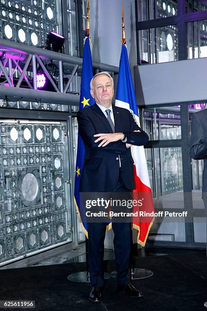 Minister of Foreign Affairs and International Development, Jean-Marc Ayrault attends the "Aventuriers des Mers : De Sindbad a Marco Polo " Press...