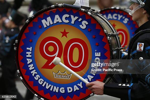 Amid heightened security Macy's department store staged its 90th annual Thanksgiving Day parade along Central Park West in a procession that included...