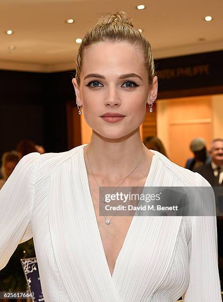 Gabriella Wilde attends the Mappin & Webb Christmas Party at the Flagship Regent Street Boutique on November 24, 2016 in London, England.