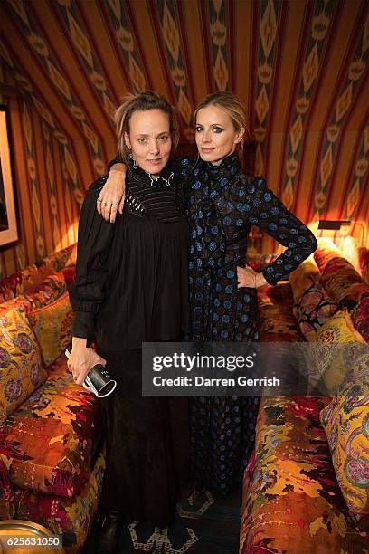 Co Host Bay Garnett and Model Laura Bailey attend THE OUTNET Bay Garnett Dinner on November 24, 2016 in London, England.