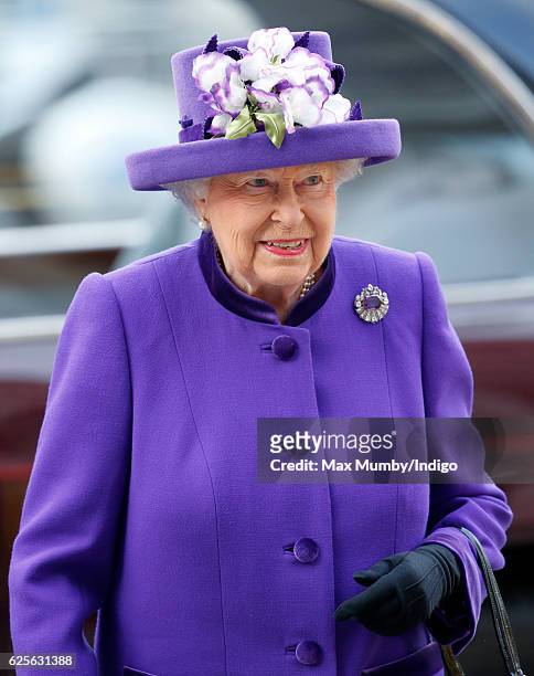 Queen Elizabeth II attends a Service of Thanksgiving to celebrate 60 years of The Duke of Edinburgh's Award at Westminster Abbey on November 24, 2016...
