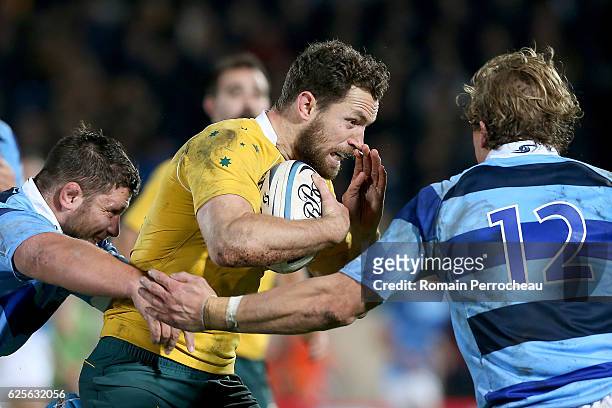 Luke Morahan of Australia in action on during the Test match between Barbarians and Australia on November 24, 2016 in Bordeaux, France.