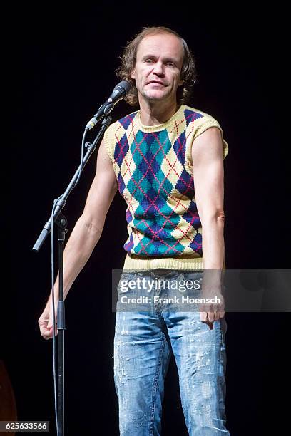 German comedian Olaf Schubert performs live at the Tempodrom on November 24, 2016 in Berlin, Germany.