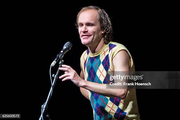 German comedian Olaf Schubert performs live at the Tempodrom on November 24, 2016 in Berlin, Germany.