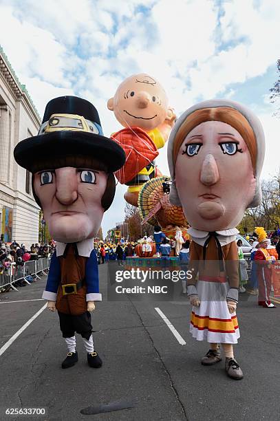 Pictured: Pilgrims, Charlie Brown Balloon --