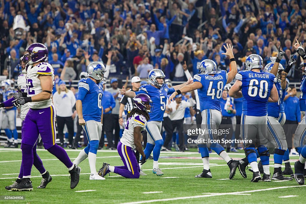 NFL: NOV 24 Vikings at Lions