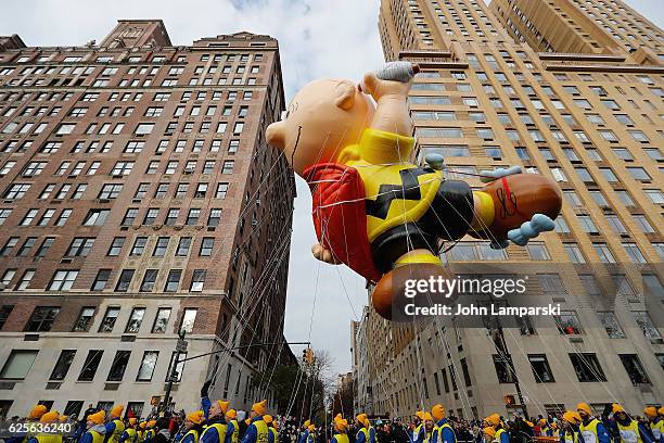 Charlie Brown balloon is seen during the 90th Annual Macy's Thanksgiving Day Parade on November 24, 2016 in New York City.