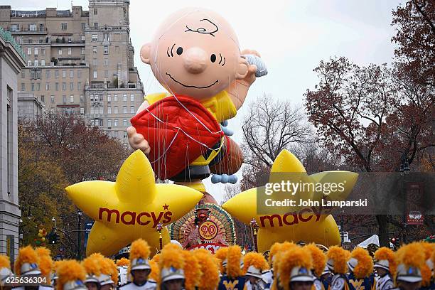 Charlie Brown Balloon is seen during the 90th Annual Macy's Thanksgiving Day Parade on November 24, 2016 in New York City.