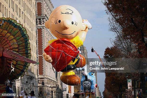 Charlie Brown Balloon is seen during the 90th Annual Macy's Thanksgiving Day Parade on November 24, 2016 in New York City.