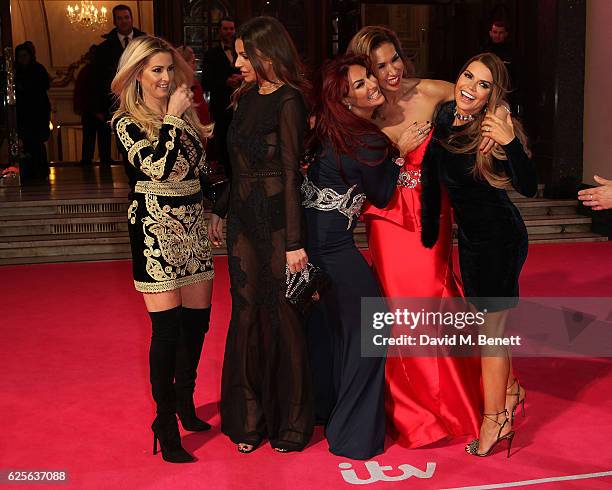 Tanya Bardsley, Ampika Pickston, Leanne Brown, Lauren Simon, Misse Beqiri attend the ITV Gala hosted by Jason Manford at London Palladium on November...