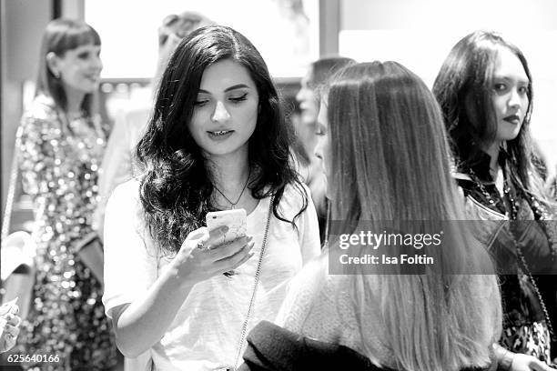 Blogger attend the 'Gluecksmuenz' collection launch by Guido Maria Kretschmer at CHRIST store on November 24, 2016 in Munich, Germany.