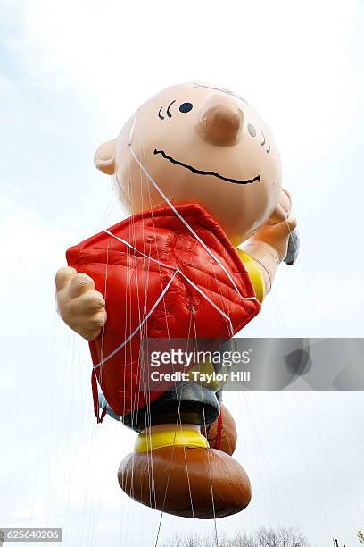 Charlie Brown rides in the Macy's Thanksgiving Day Parade on November 24, 2016 in New York City.