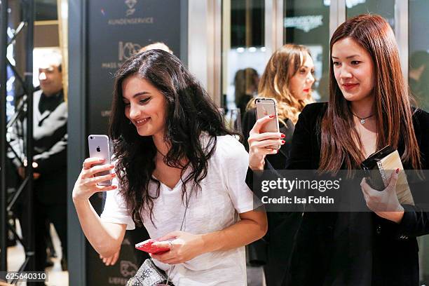 Blogger attend the 'Gluecksmuenz' collection launch by Guido Maria Kretschmer at CHRIST store on November 24, 2016 in Munich, Germany.