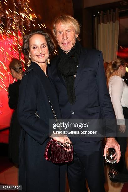 Lara Joy Koerner and Carlo Traenhardt during the christmas party at Hotel Vier Jahreszeiten Kempinski on November 24, 2016 in Munich, Germany.