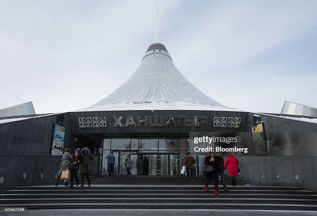 Views Of The Kazakh Capital And Retail Operations Amid Economic Downturn