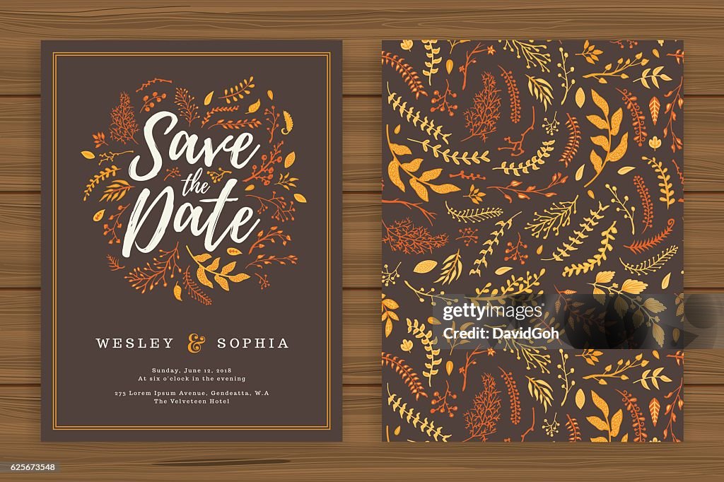 Floral Hochzeit Einladung Vorlage