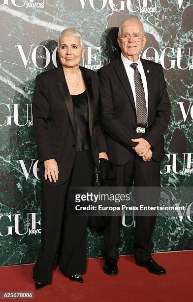 Rosa Oriol and Salvador Tous attend 'Vogue joyas' awards at Santona Palace on November 24, 2016 in Madrid, Spain.