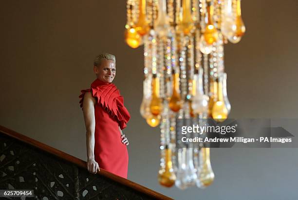Former model Anna Freemantle at the Waldorf Astoria in Edinburgh where she joined Ladies Who Lunch to raise funds for Breast Cancer Now and Help for...