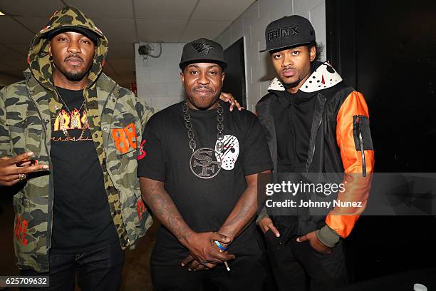 Recording artists Grafh and Paul Cain backstage at B.B. King Blues Club & Grill on November 24, 2016 in New York City.