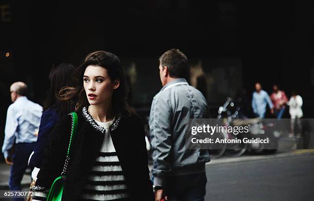 Actress Astrid Bergès-Frisbey is photographed for Be on October 5, 2014 in Paris, France.