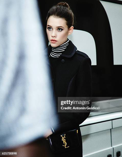 Actress Astrid Bergès-Frisbey is photographed for Be on October 5, 2014 in Paris, France.