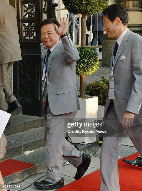 Argentina - Tokyo Gov. Naoki Inose enters Teatro Colon in Buenos Aires, Argentina, on Sept. 6 to attend the opening ceremony of an International...