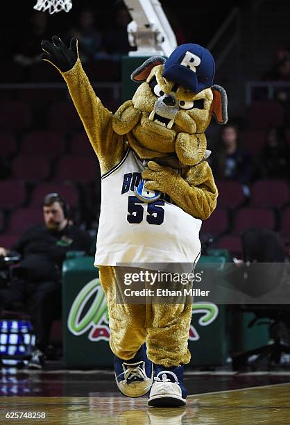 Butler Bulldogs mascot Hink walks on the court as the team takes on the Vanderbilt Commodores during the 2016 Continental Tire Las Vegas Invitational...