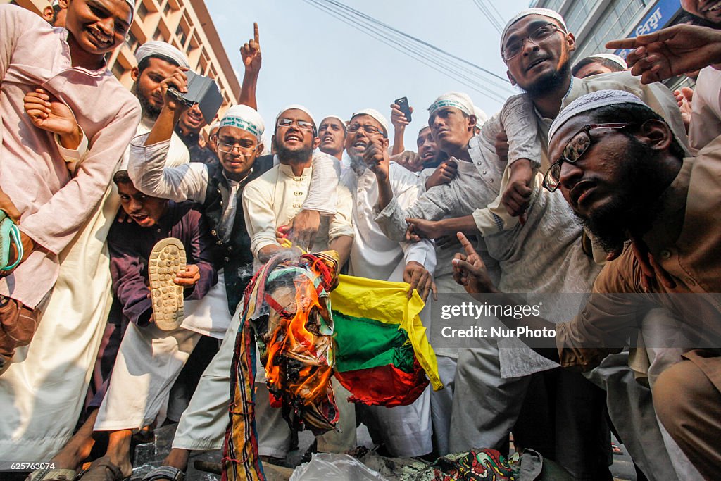 Bangladeshi protest against the genocide in Myanmar