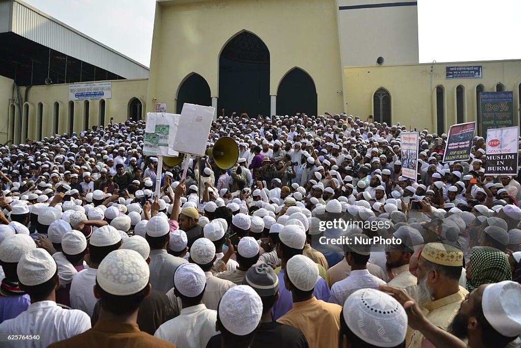 Bangladeshi protest against the genocide in Myanmar