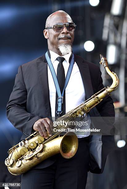 Karl Denson of Karl Denson's Tiny Universe performs during the KAABOO Del Mar music festival on September 17, 2016 in Del Mar, California.