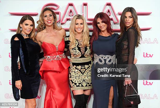 Tanya Bardsley, Ampika Pickston, Leanne Brown, Lauren Simon and Misse Beqiri attend the ITV Gala at London Palladium on November 24, 2016 in London,...