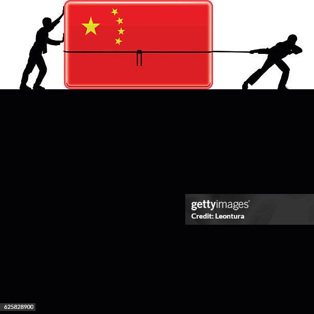 moving china forward - office relocation stock illustrations