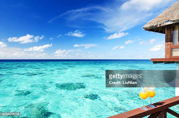 tropical vacations concept - cocktails beach stock pictures, royalty-free photos & images