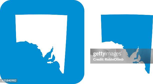 ilustraciones, imágenes clip art, dibujos animados e iconos de stock de iconos azules de australia meridional - australia meridional