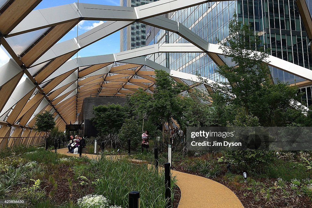 Crossrail Place Roof Garden At Canary Wharf