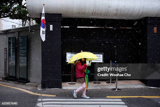 Child passes the house where Park's family lived from May 1958, when his father, former president Park Chung-hee was a brigadier in the army, until...