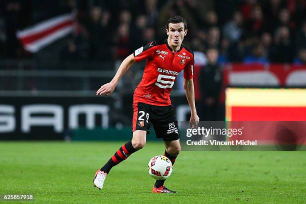 Romain Danze of Rennes during the French Ligue 1 match between Rennes and Toulouse at Roazhon Park on November 25, 2016 in Rennes, France.