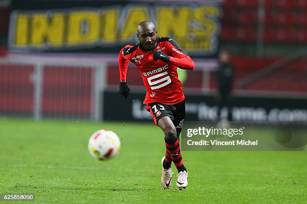 Giovanni Sio of Rennes during the French Ligue 1 match between Rennes and Toulouse at Roazhon Park on November 25, 2016 in Rennes, France.