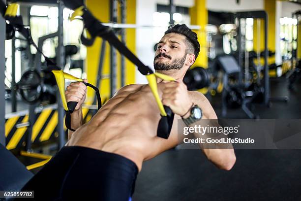 suspension exercise - strap stock pictures, royalty-free photos & images