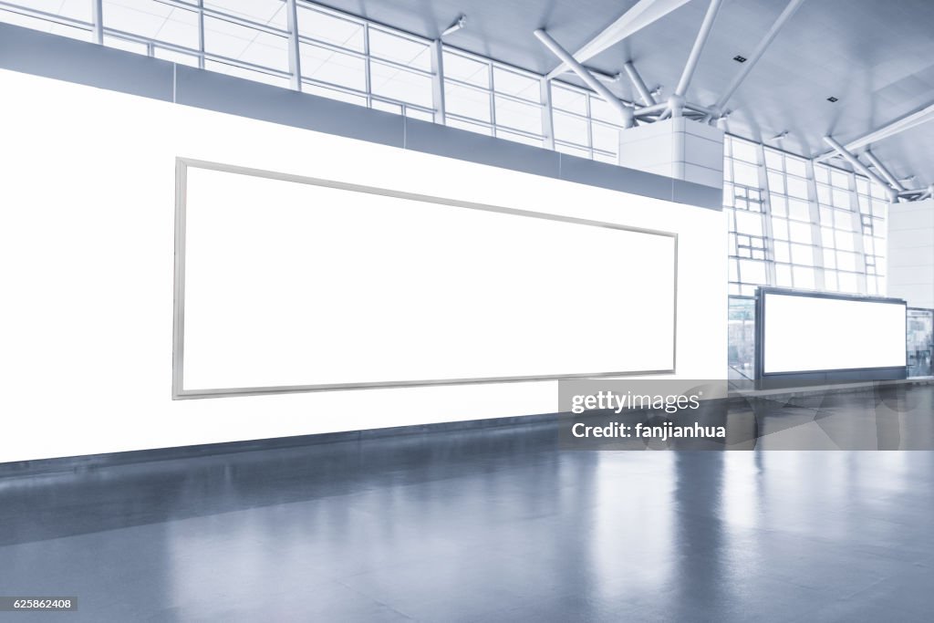 Blank advertising billboard