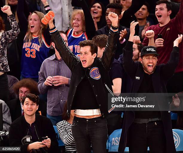 Mark Ronson attends New York Knicks vs Charlotte Hornets game at Madison Square Garden on November 25, 2016 in New York City.
