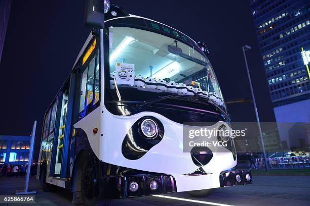 Panda Bus Panda Themed Bus Makes Its Debut In Chengdu Photos and Premium High Res ...
