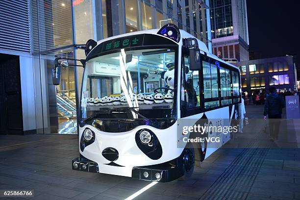 Panda Themed Bus Makes Its Debut In Chengdu Photos and Premium High Res ...