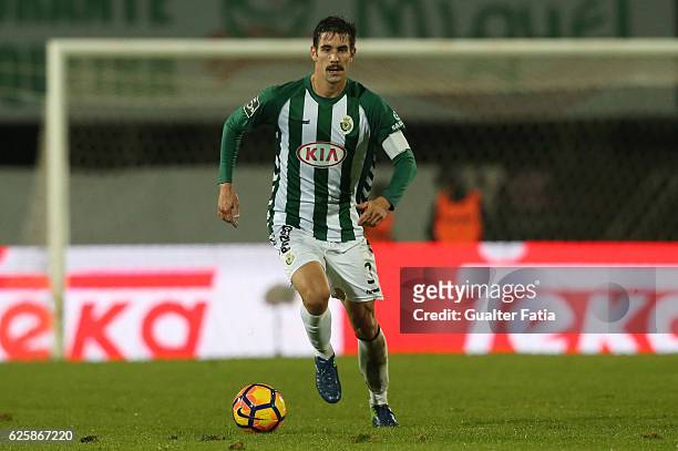 Vitoria de Setubal's defender Frederico Venancio in action during Primeira Liga match between Vitoria Setubal and Rio Ave FC at Estadio do Bonfim on...