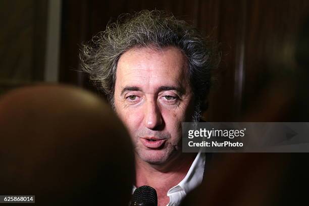 The Italian film director and screenwriter Paolo Sorrentino receives in Turin the &quot;Langhe-Roero and Monferrato Award&quot; on November 25, 2016....