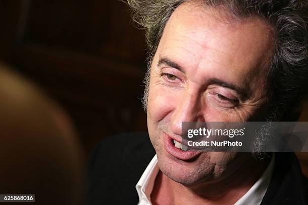 The Italian film director and screenwriter Paolo Sorrentino receives in Turin the &quot;Langhe-Roero and Monferrato Award&quot; on November 25, 2016....