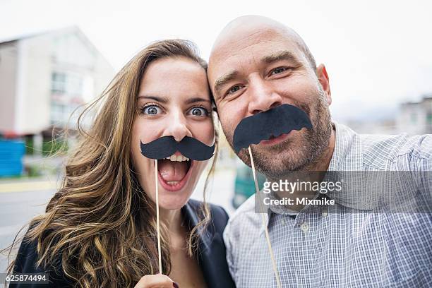schnurrbart selfie - big mustache stock-fotos und bilder